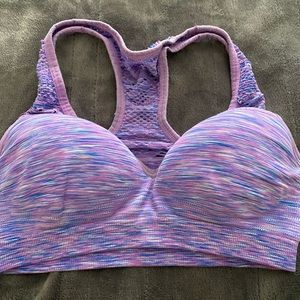 Pink padded sports bra